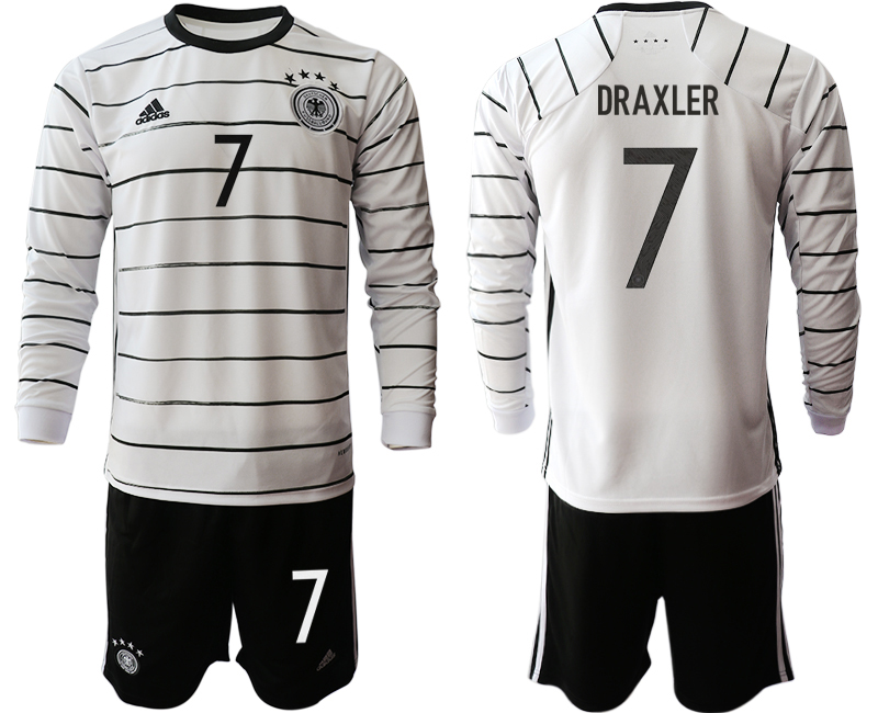 Men 2021 European Cup Germany home white Long sleeve #7 Soccer Jersey1